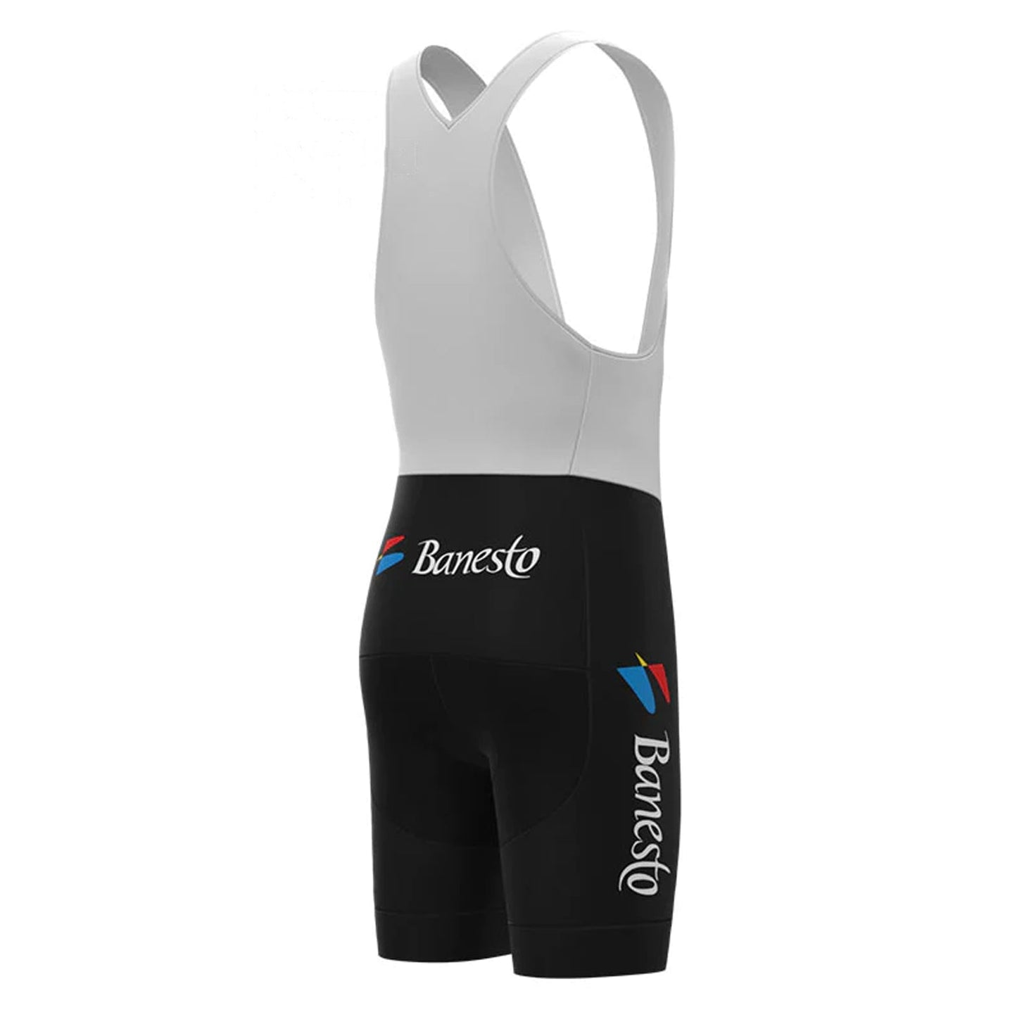 Banesto Schwarze Vintage-Radsport-Trägershorts