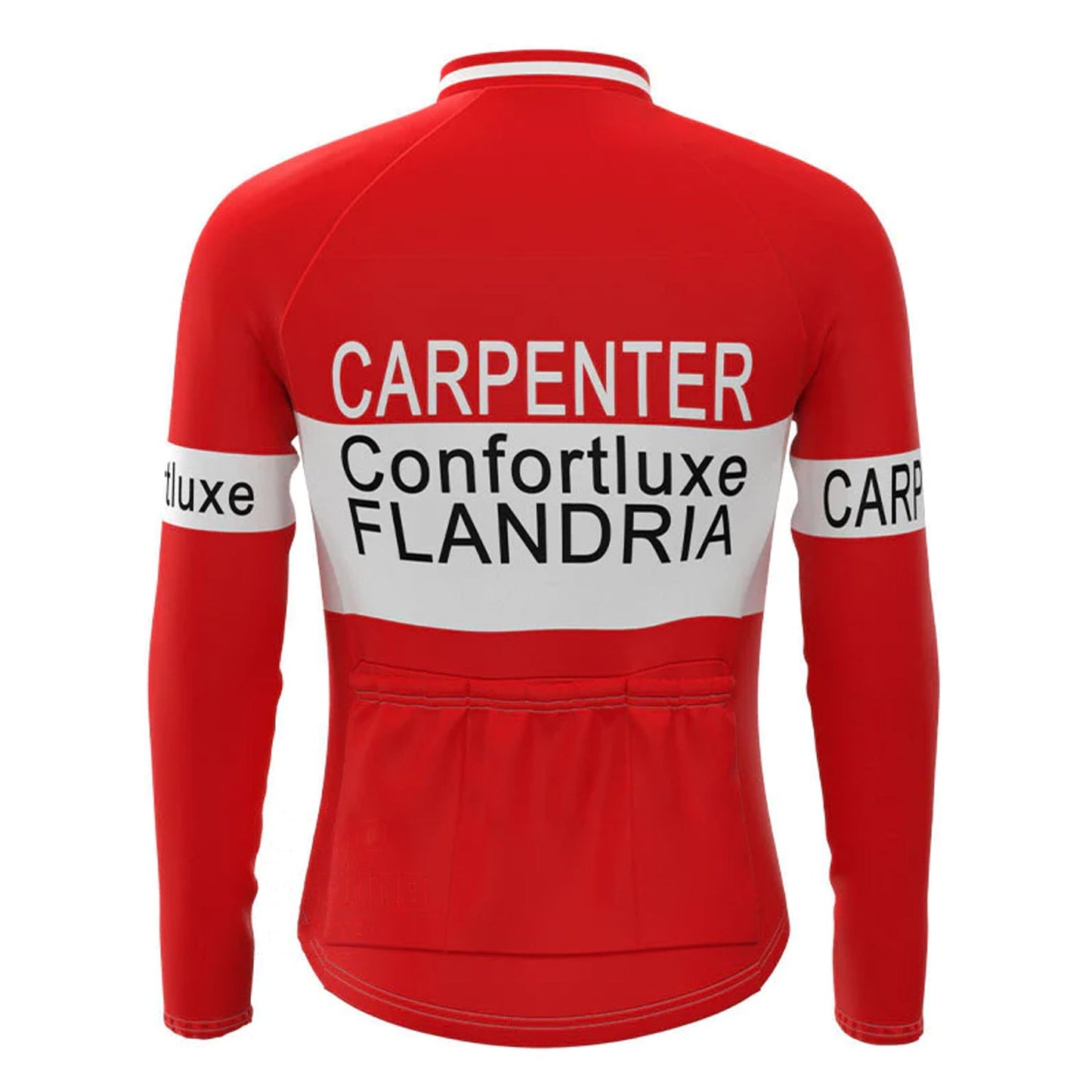 Carpenter Confortluxe Flandria Rood Lange Mouw Vintage Fietsshirt Top