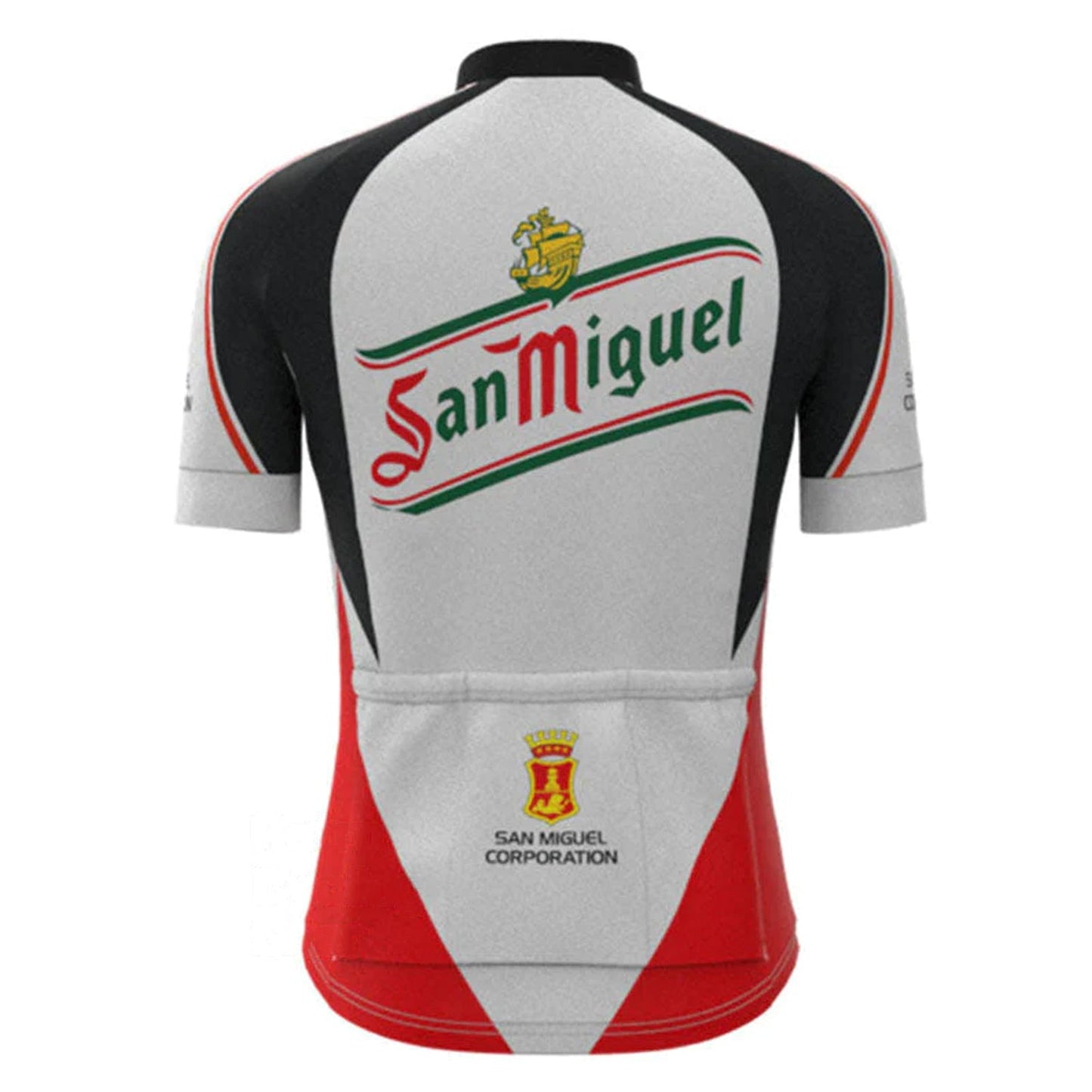 San Miguel Beer Grijs Vintage Korte Mouw Fietsshirt Top