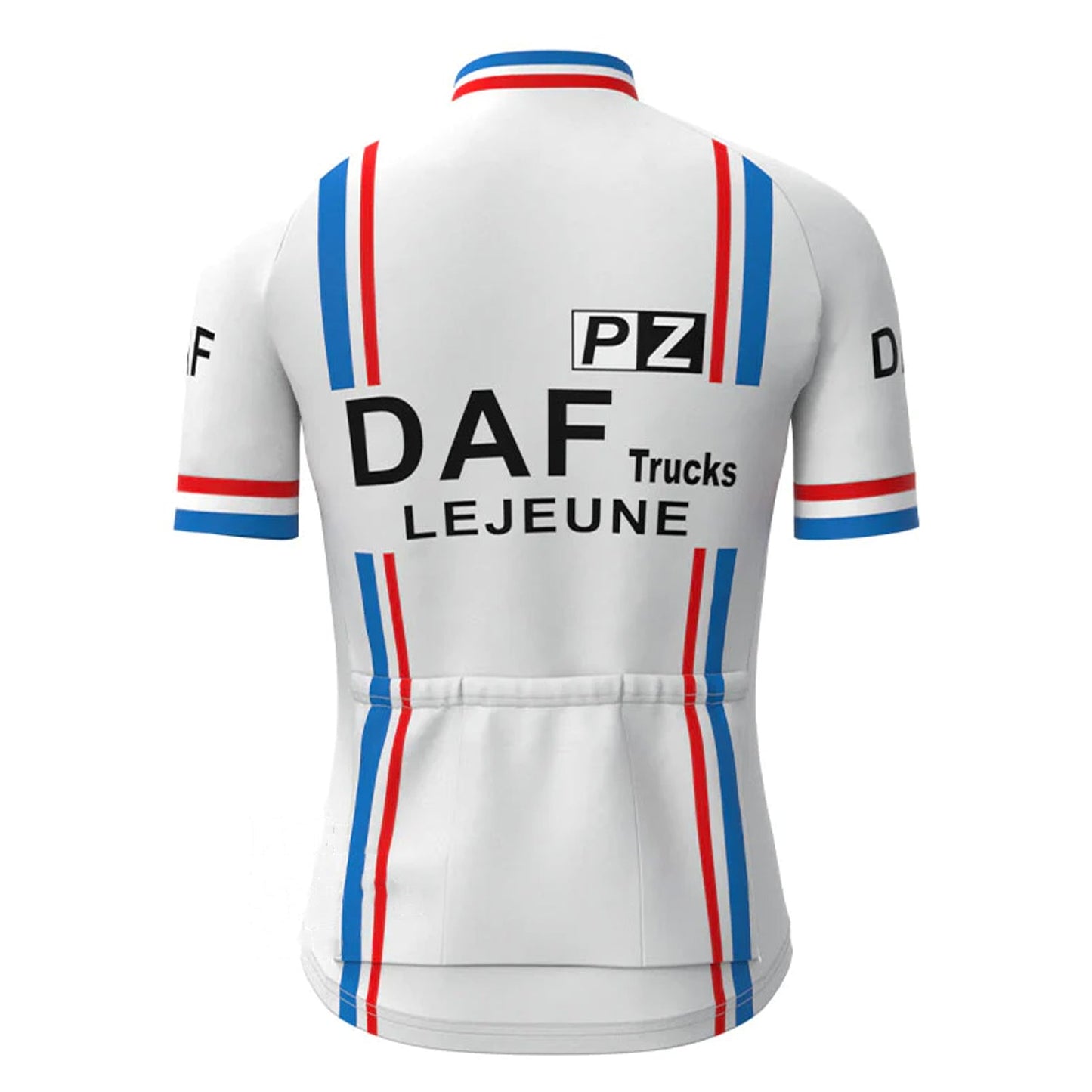 DAF Trucks Wit Vintage Korte Mouw Fietsshirt Top