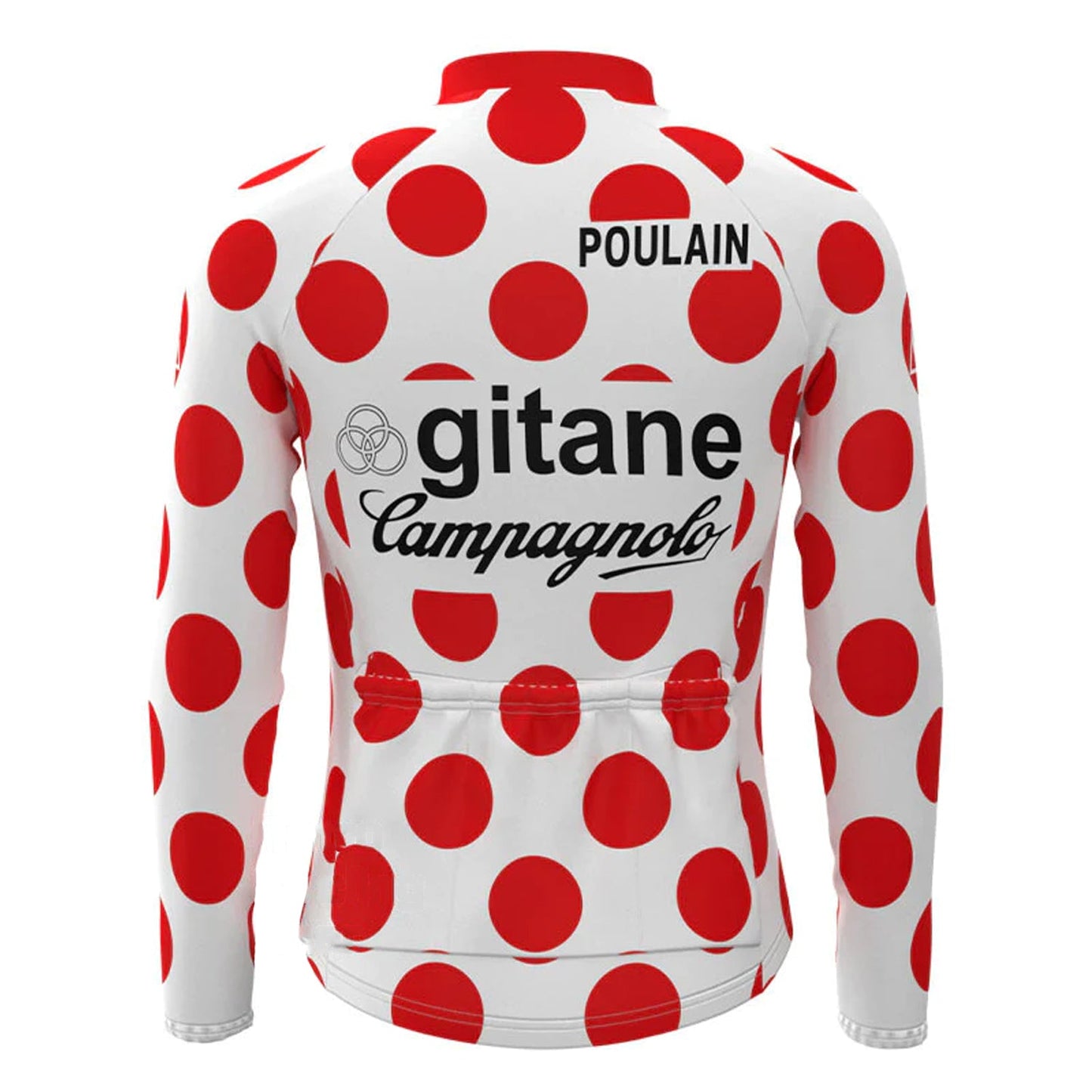 Gitane Campagnolo Rood Vintage Lange Mouw Fietsshirt Top