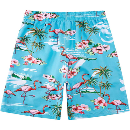 Flamingos Blau Lustige Jungen Badehose