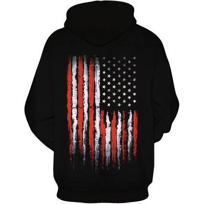 Lustiger Kapuzenpullover mit amerikanischer Flagge