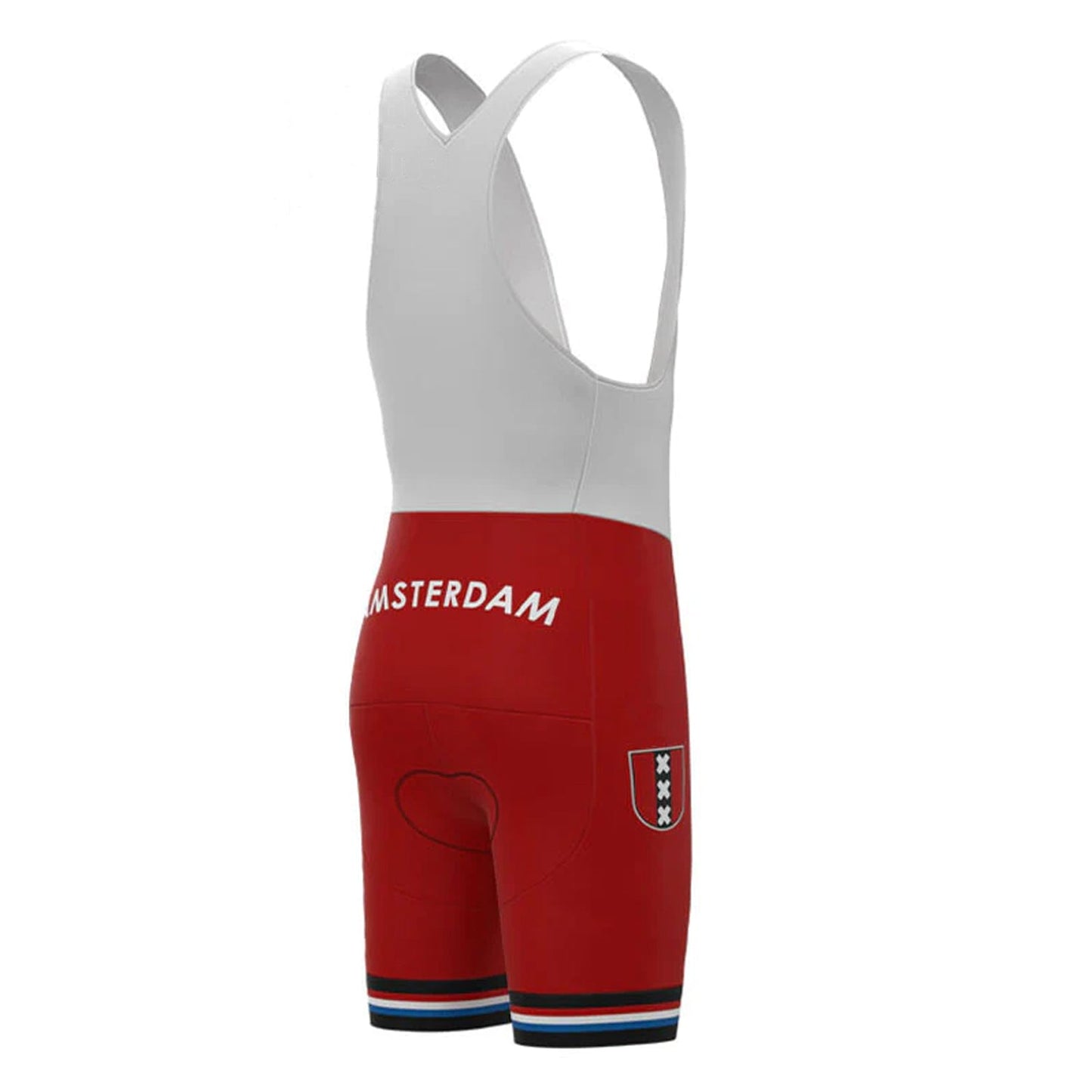 Amsterdam Red Vintage Radsport-Trägerhose 