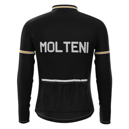 Molteni – Passendes Set aus langärmeligem Radtrikot in Schwarz