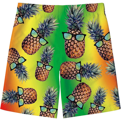 Gelbe Sonnenbrille Ananas Funny Boy Badehose