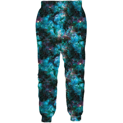 Blauwe Galaxy grappige joggingbroek