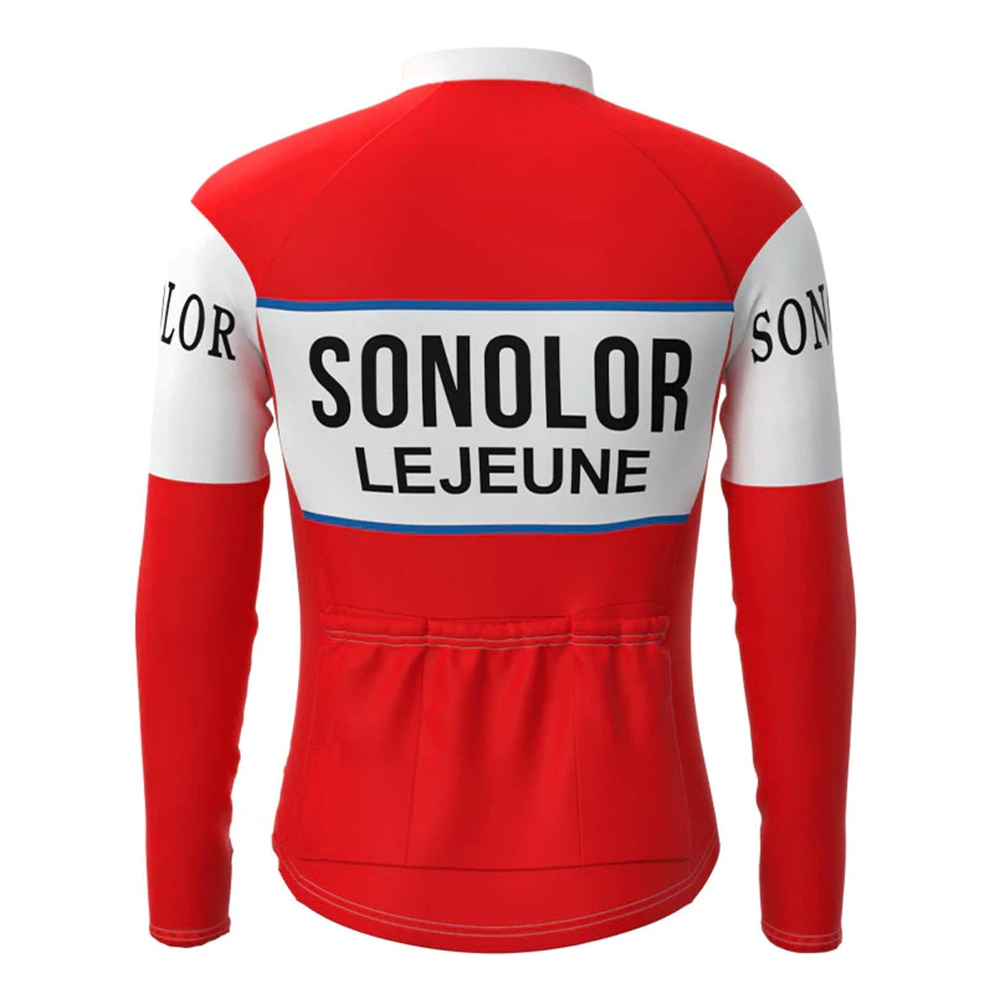 SONOLOR Lejeune Rood Vintage Lange Mouw Fietsshirt Top