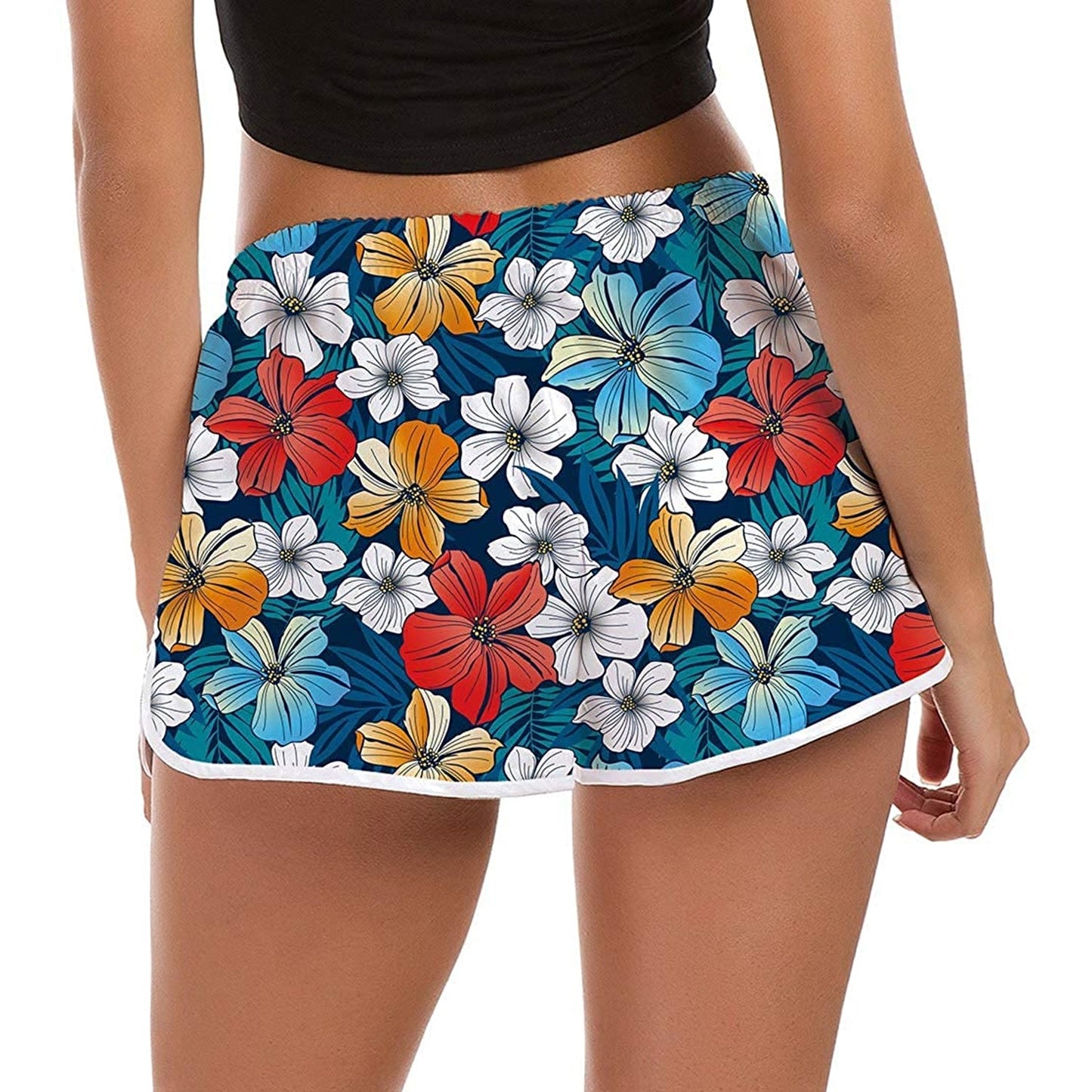 Lustige Boardshorts mit Blumenmuster für Damen