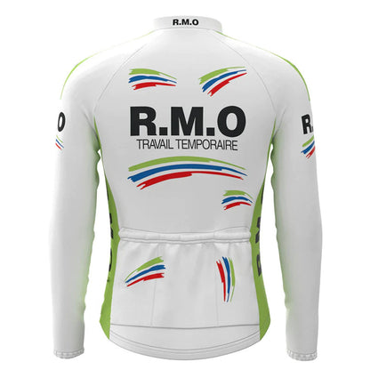 RMO Wit Vintage Lange Mouw Fietsshirt Top