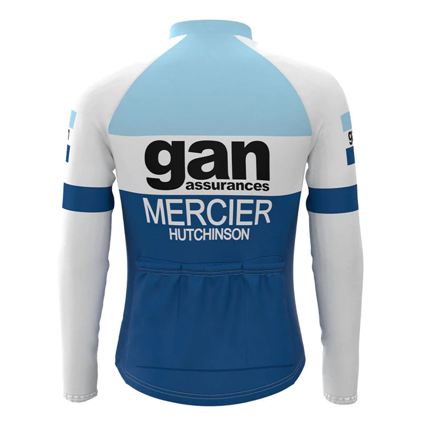 Gan Blue Langarm-Radtrikot-Set passend zum Set