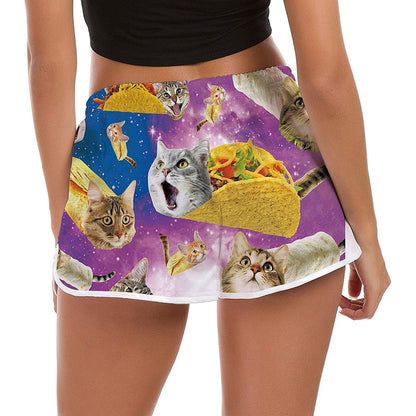 Taco Cat Grappige Board Shorts voor Dames