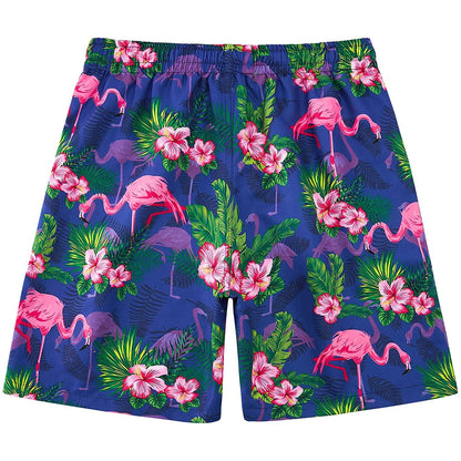 Tropische rosa Flamingos Funny Boy Badehose