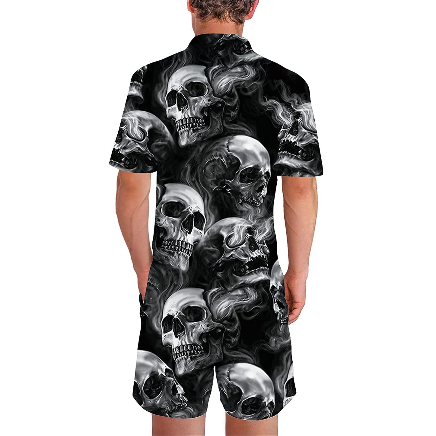 Skull Funny Halloween Male Romper