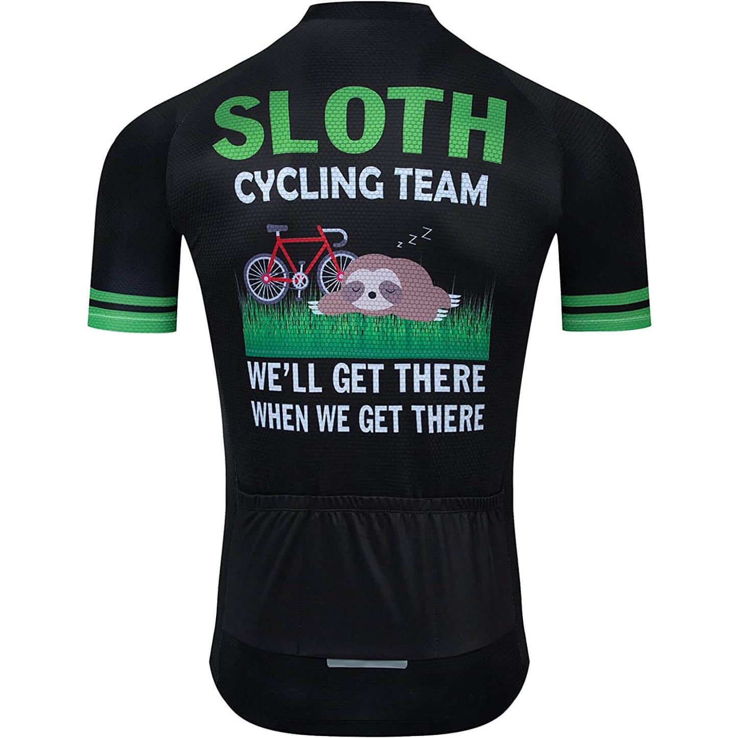 Sleepy Sloth Heren Grappig MTB Korte Mouw Fietsshirt Top