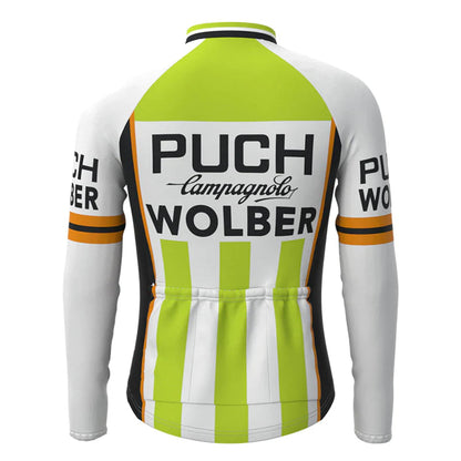 Puch Wolber, Grünes Vintage-Langarm-Radtrikot