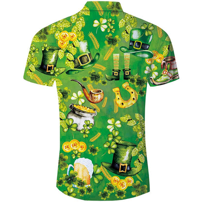 St. Patrick's Day Kleeblatt Lustiges Hawaiihemd