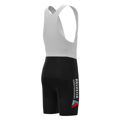 Helvetia La Suisse Schwarze Vintage-Radsport-Trägershorts