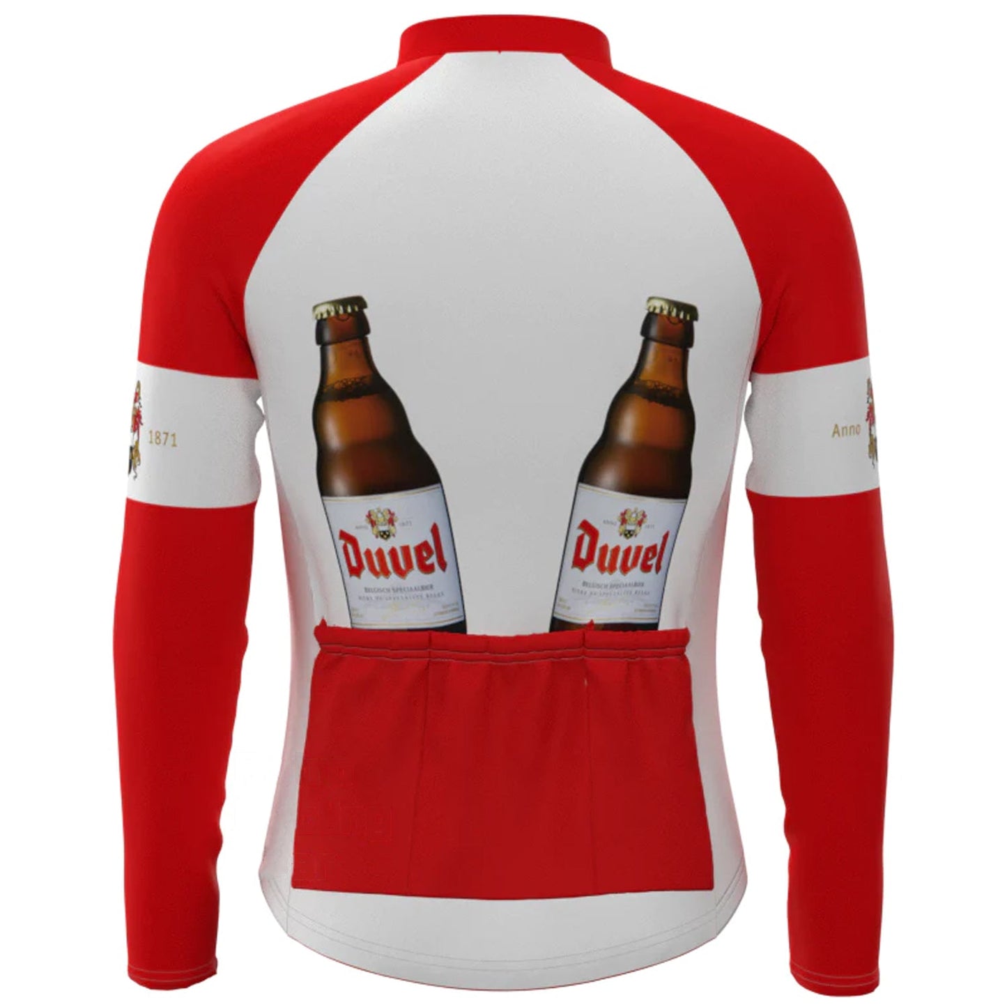 Bier Duvel Rood Vintage Lange Mouw Fietsshirt Top