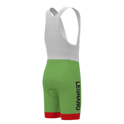 Legnano Grüne Vintage-Radsport-Trägershorts 