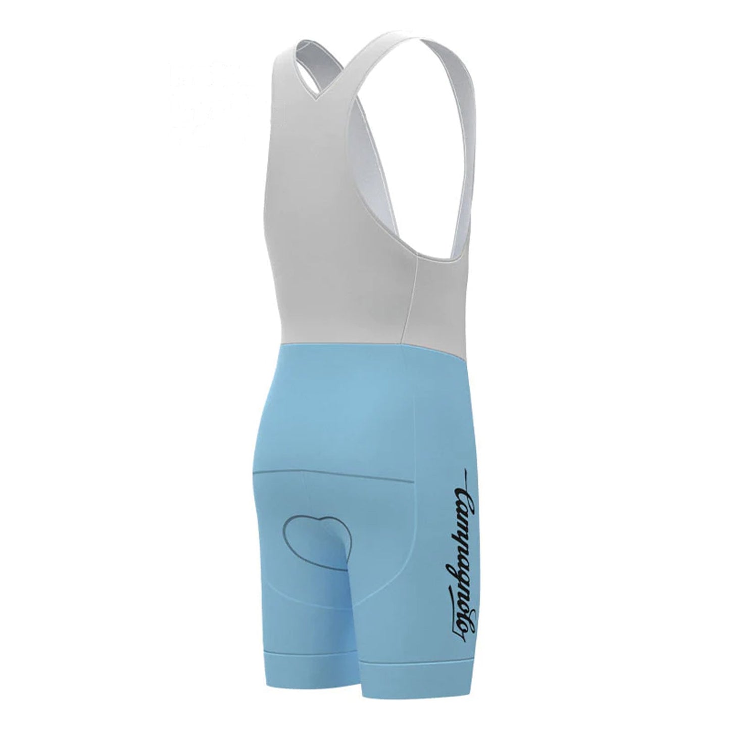 Bianchi Vintage-Radsport-Trägershorts, Blau