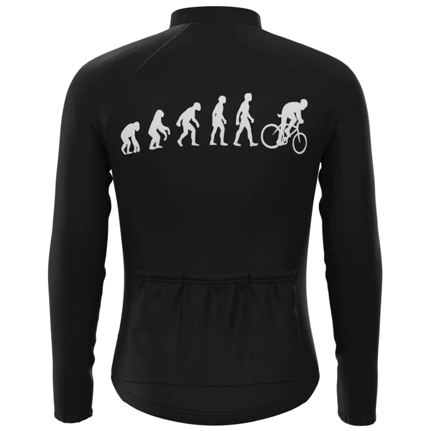 Evolution Zwart Vintage Lange Mouw Fietsshirt Top