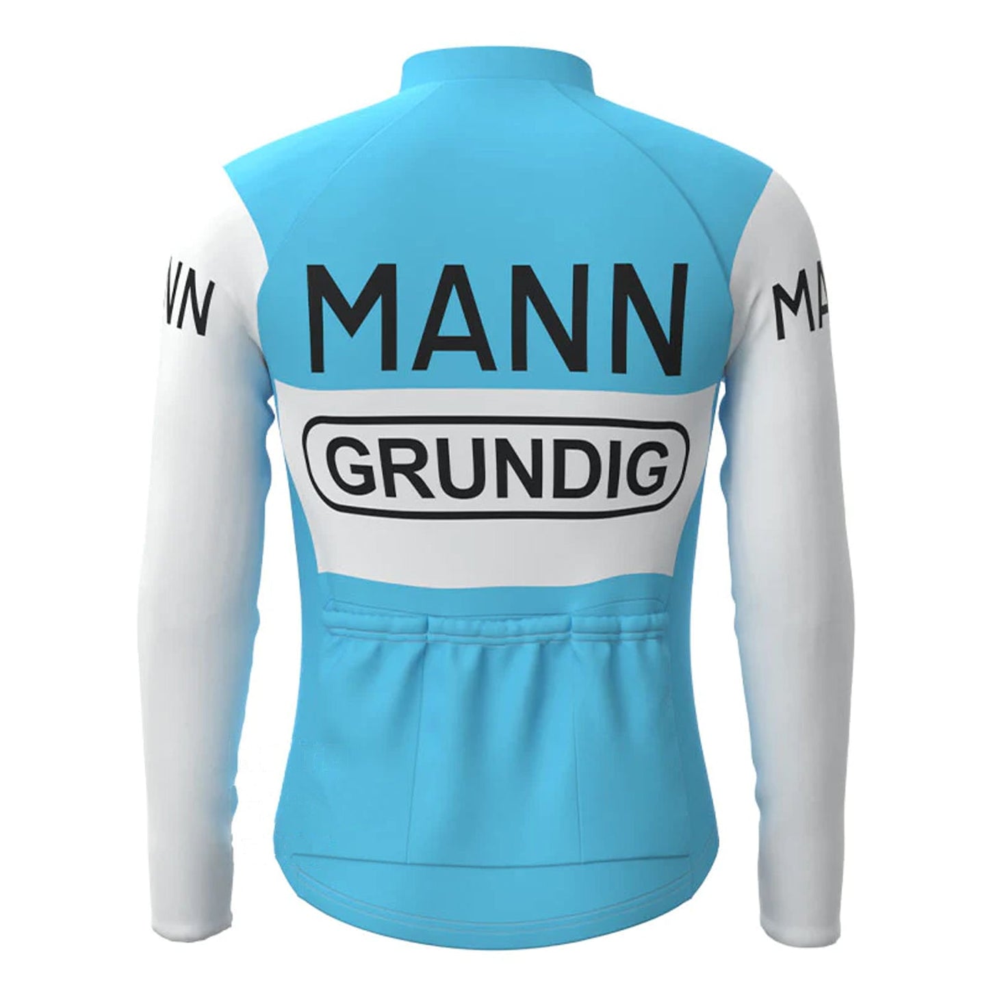 Dr. Mann Blue Vintage Lange Mouw Fietsshirt Top