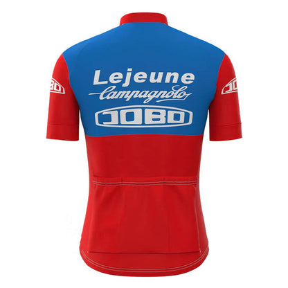 JOBO Rood Vintage Korte Mouw Fietsshirt Top