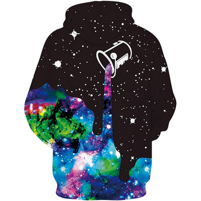 Galaxy Pouring Painting Lustiger Kapuzenpullover