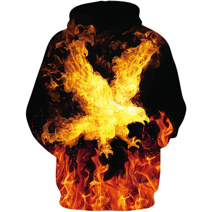 Adler Feuer Lustiger Kapuzenpullover