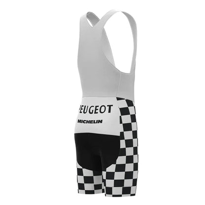 Peugeot Vintage Radsport-Trägerhose, Schwarz