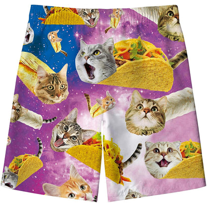 Badehose für Jungen mit lustigem Taco-Cat-Motiv