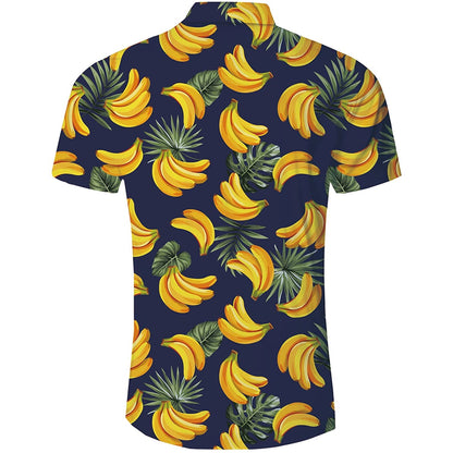 Palmblad Banaan Grappig Hawaiiaans Shirt