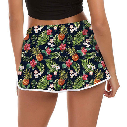 Floral Pineapple Grappige Board Shorts voor Vrouwen