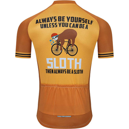 Hard Work Sloth Heren Grappig MTB Korte Mouw Fietsshirt Top