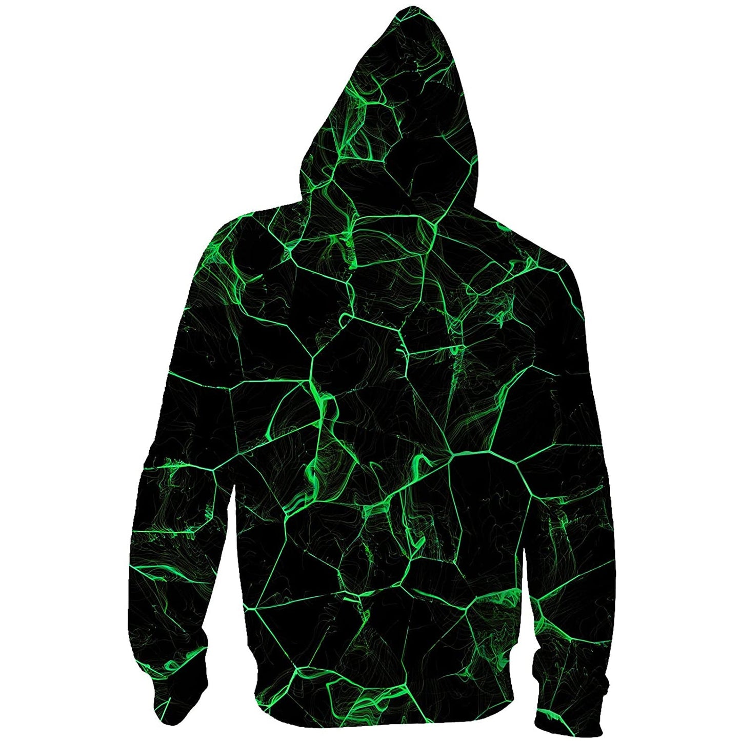 Groene Vlam Rits Hoodie