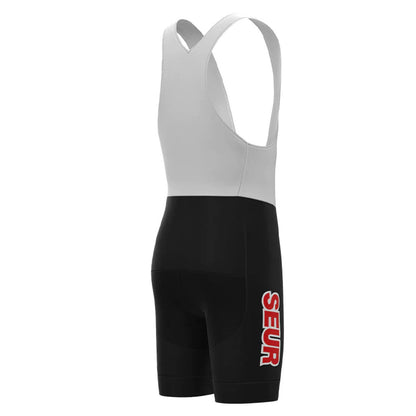 SEUR Schwarze Vintage-Radsport-Trägershorts