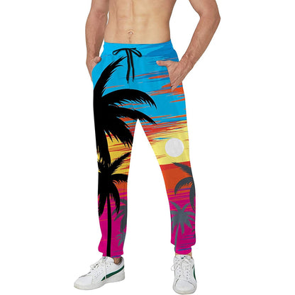 Palmboom Zonsondergang Grappige Joggingbroek