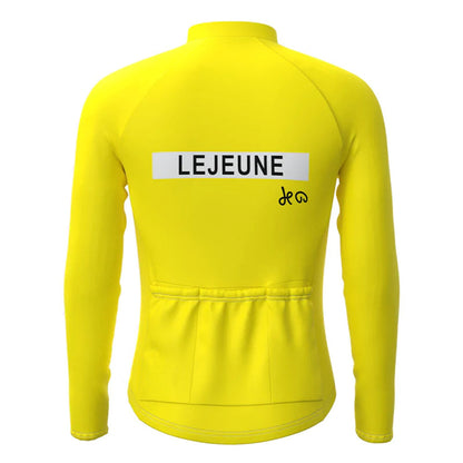 Lejeune – Gelbes Vintage-Langarm-Radtrikot