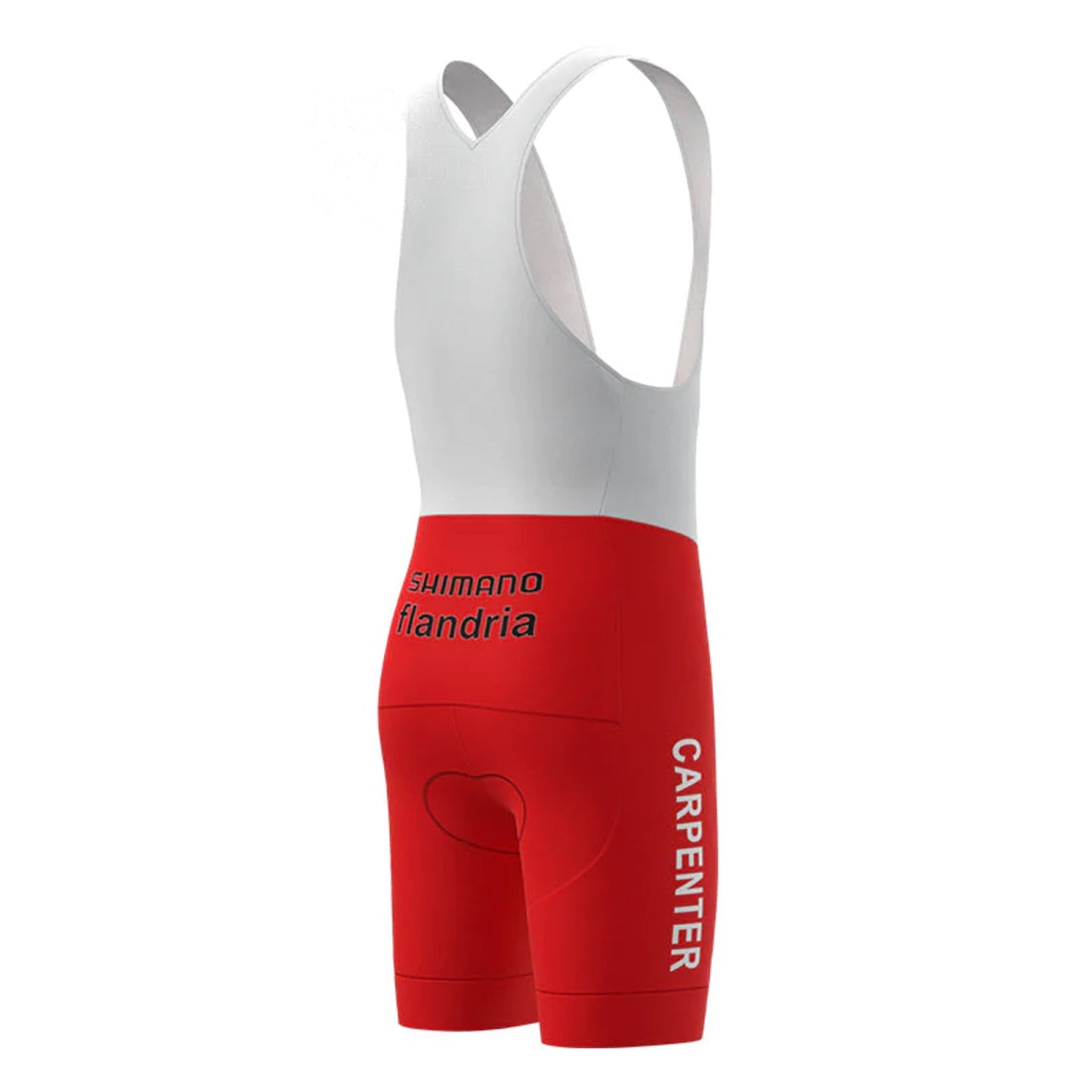 Carpenter Confortluxe Flandria Red Vintage Cycling Bib Shorts