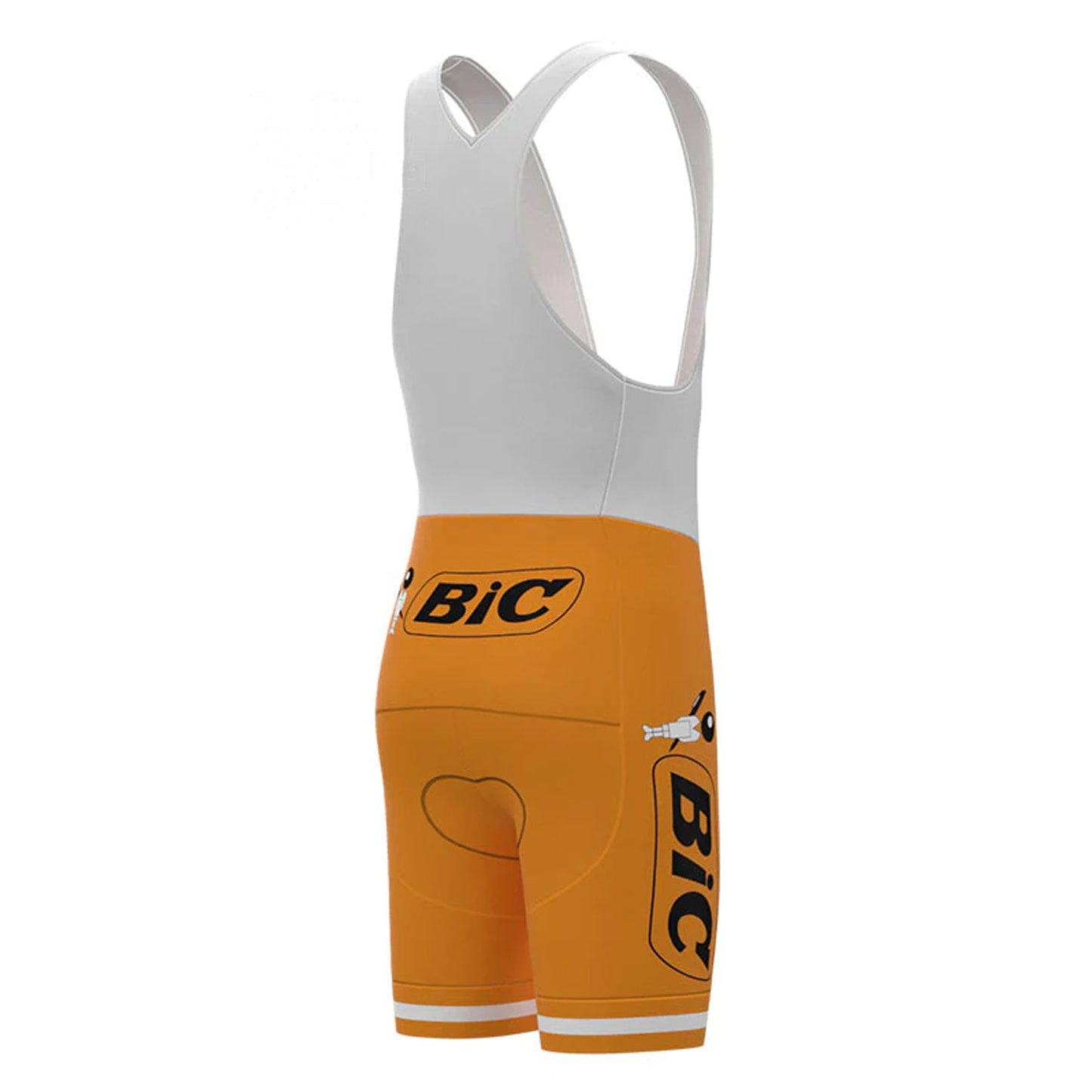 BIC Orange Vintage Cycling Bib Shorts