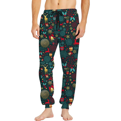 Bells &amp; Deer Kerstmis Grappige Sweatpants