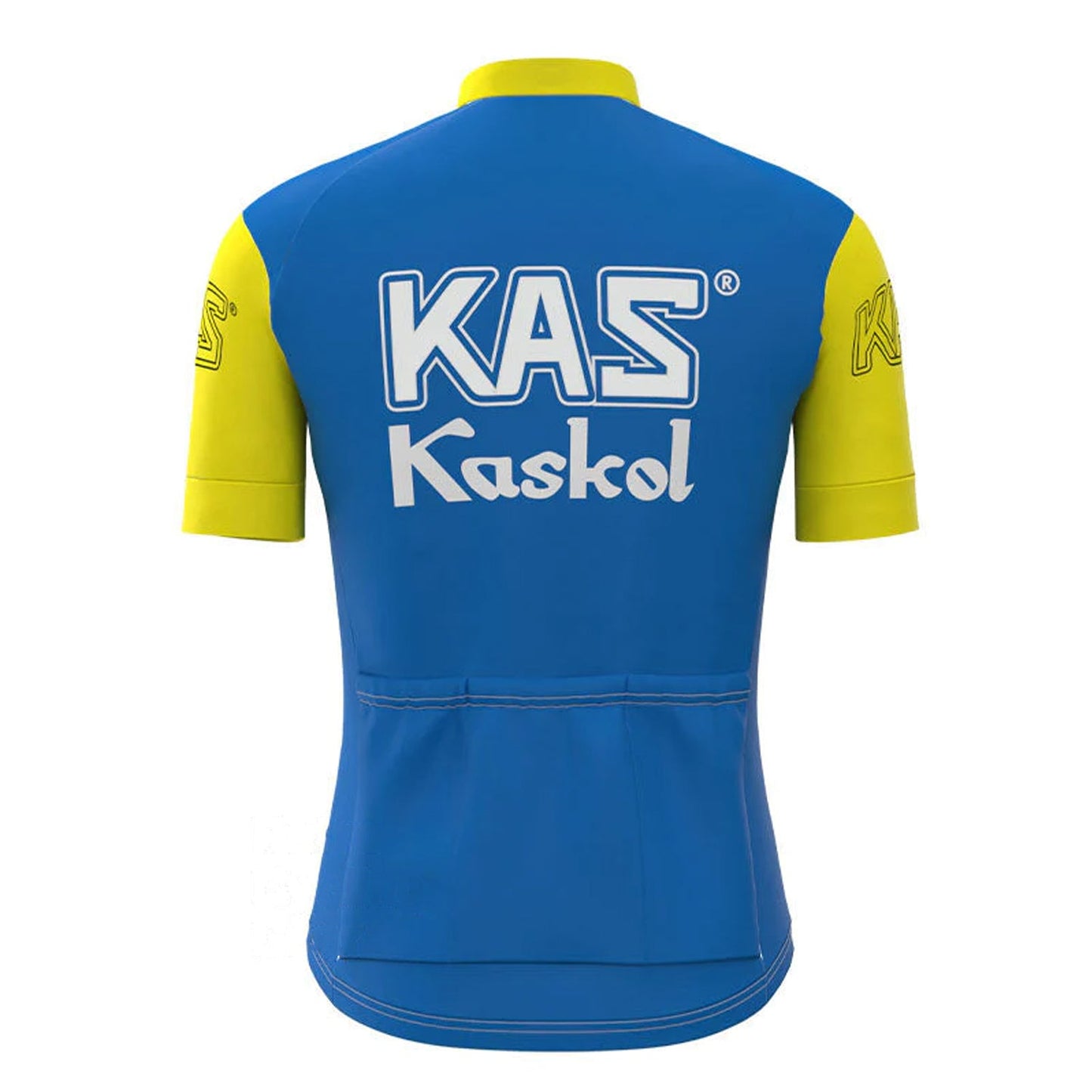 KAS Kaskol blauwe vintage fietsshirt met korte mouwen