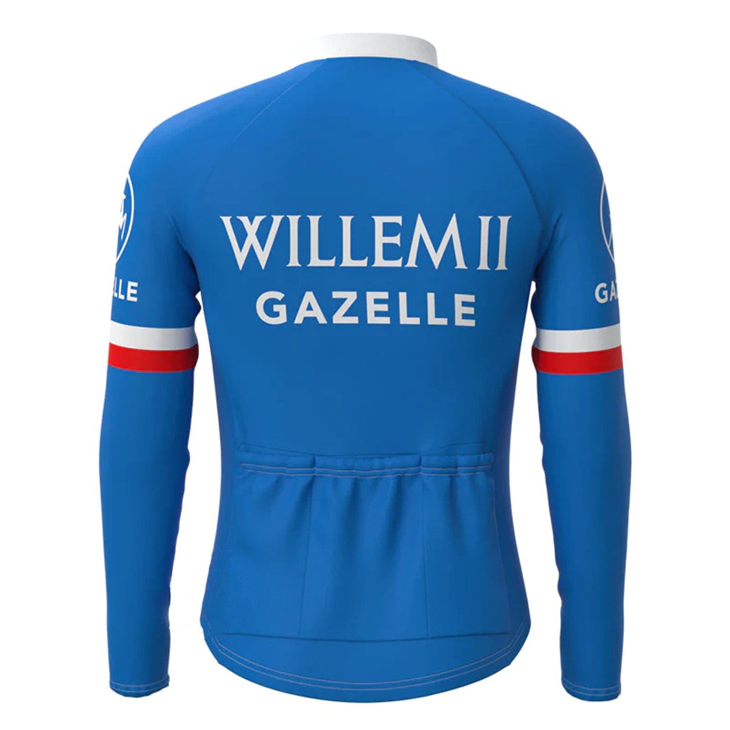 Gazelle Blue Vintage Lange Mouw Fietsshirt Top