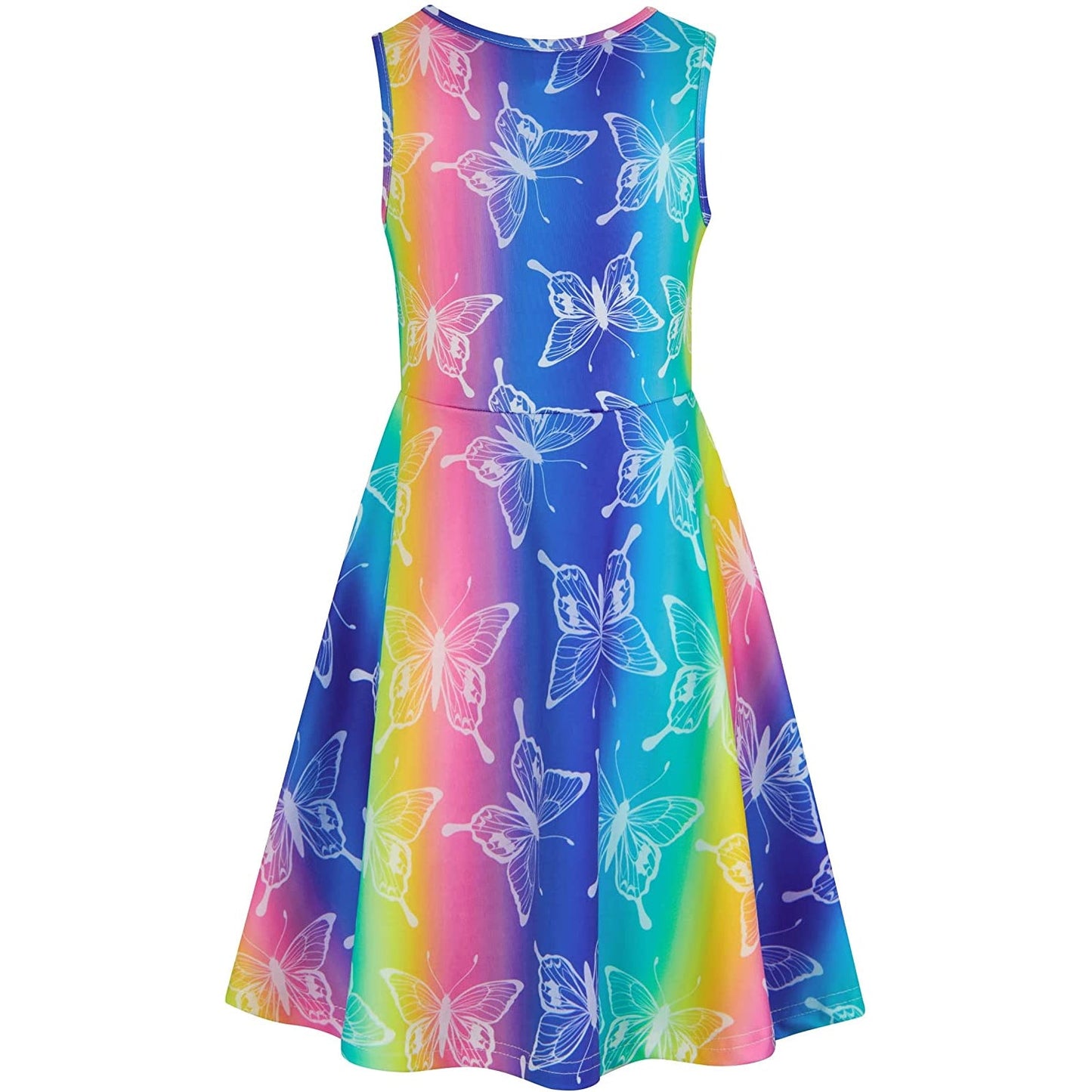 Regenbogen Schmetterling Lustiges Mädchen Kleid