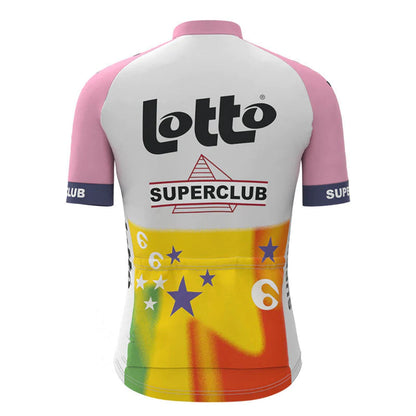 Lotto Roze Vintage Korte Mouw Fietsshirt Top