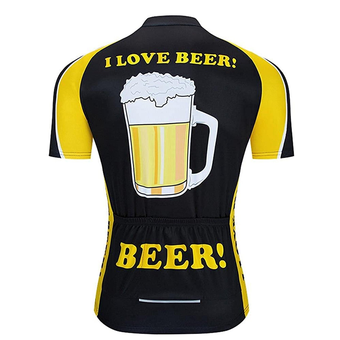 Ik hou van bier Mannen grappig MTB korte mouwen fietsshirt top