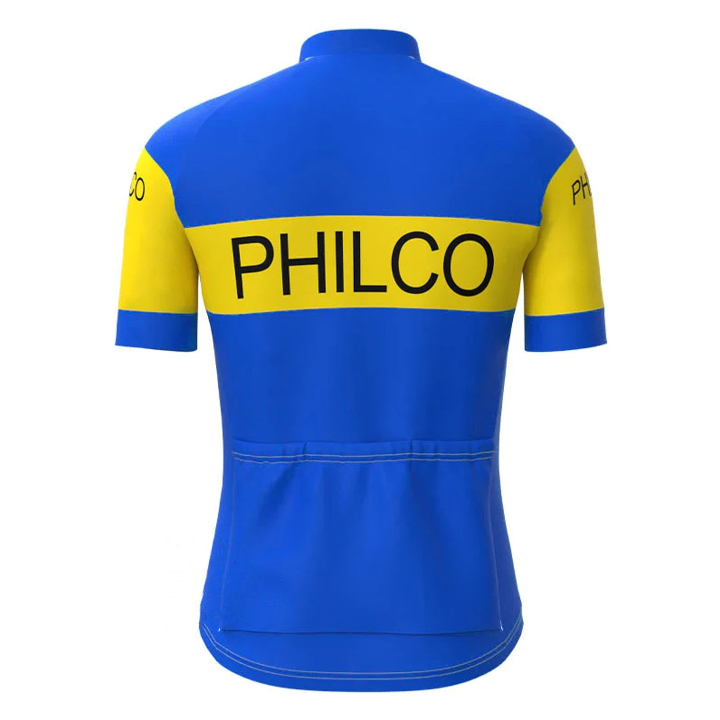 Philco Blue Vintage Korte Mouw Fietsshirt Top