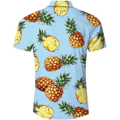 Hellgrünes Ananas-lustiges Hawaiihemd