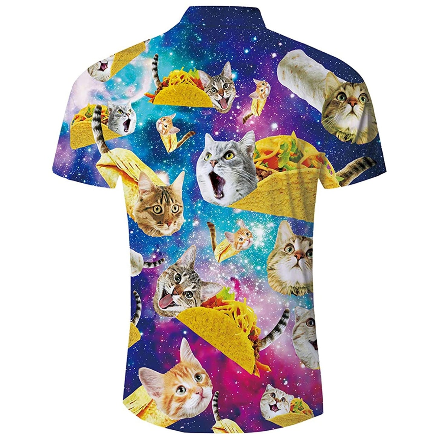 Space Taco Cat Funny Hawaiian Shirt